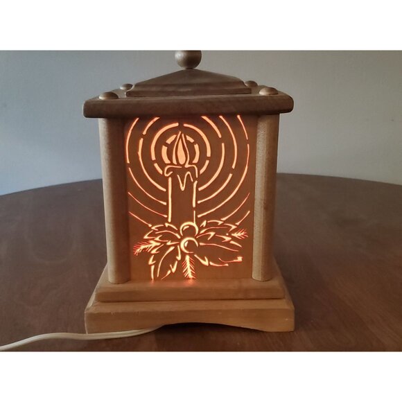 Light-up Wooden Christmas‎ Ornament Handmade Candle - Picture 4 of 7